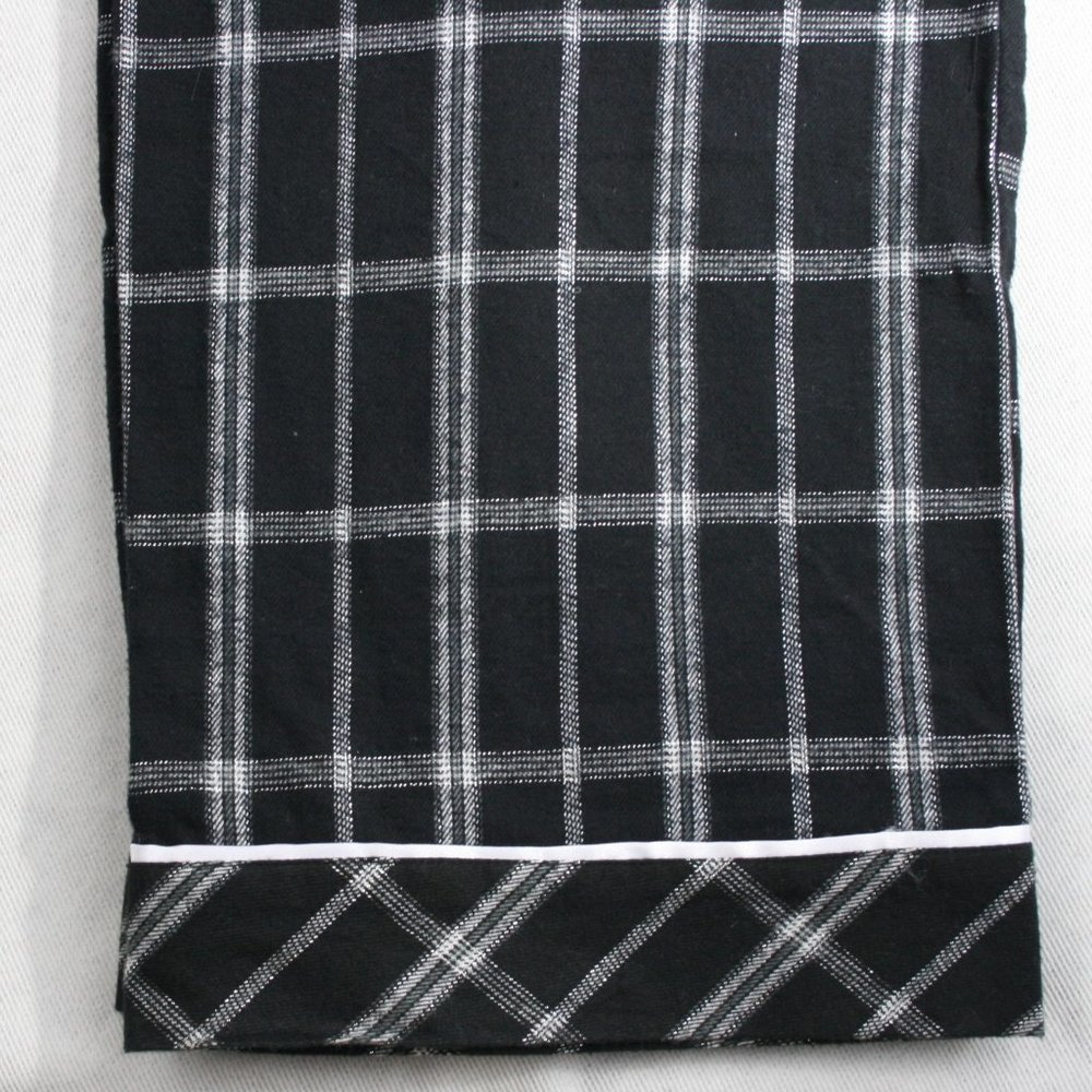 Vintage SecreTreasures Black Cotton Pajama Bottom w/ Glitter Silver Checks SZ M - Picture 5 of 8